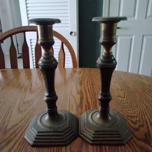 Elegant Bronze Candlestick Holders